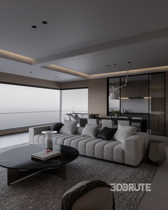 Modern living and dining room Image 4