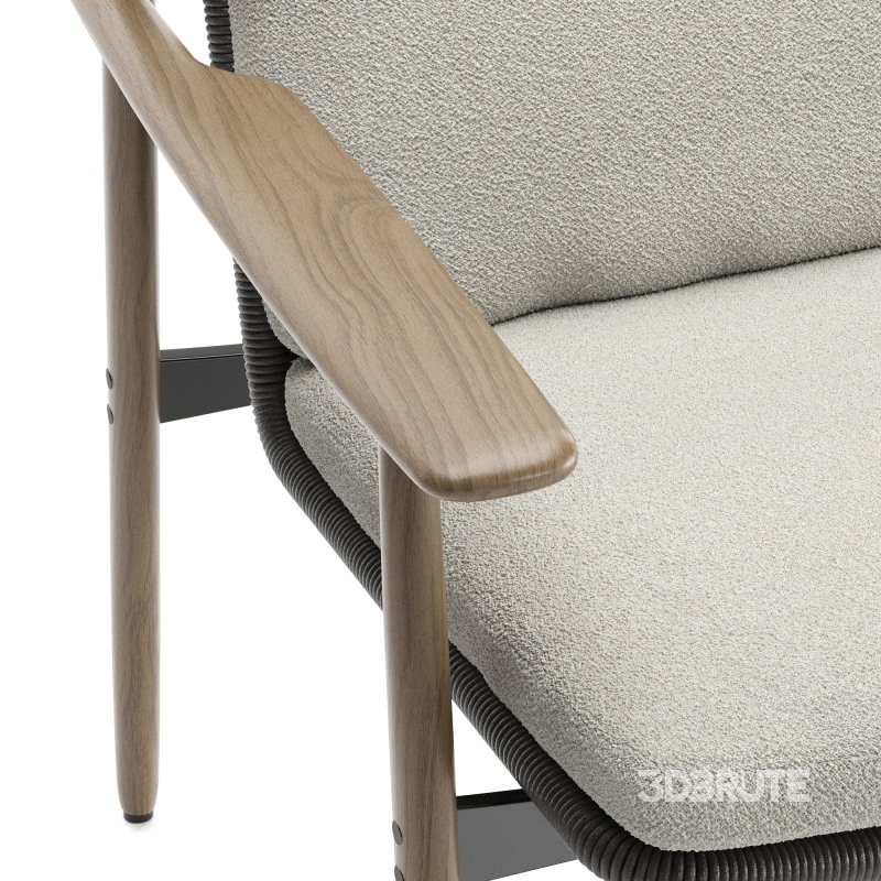 Minotti Trio Outdoor Dining Chair Image 4