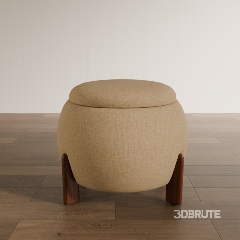 Modern Upholstered Ottoman Image 5