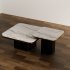 Modern Marble Coffee Table Set - Thumbnail 1
