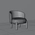 Curved Back Lounge Chair - Thumbnail 1