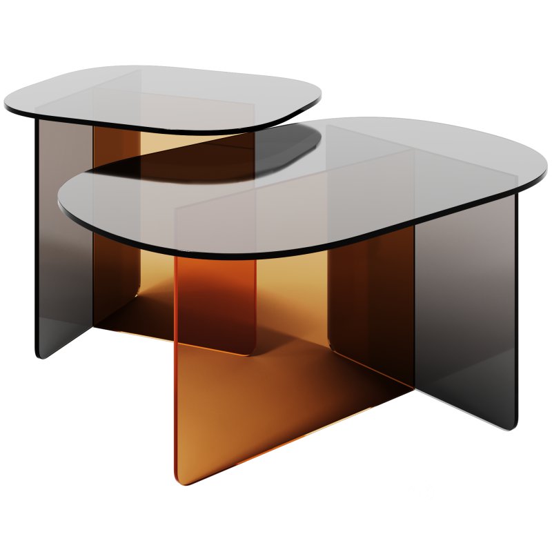 Black Amber Modern Side Coffee Table by Chairish Image 4