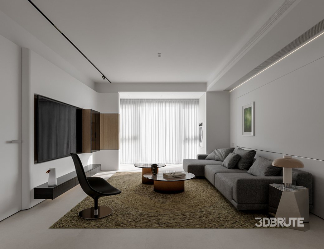 Modern living and dining room Image 1