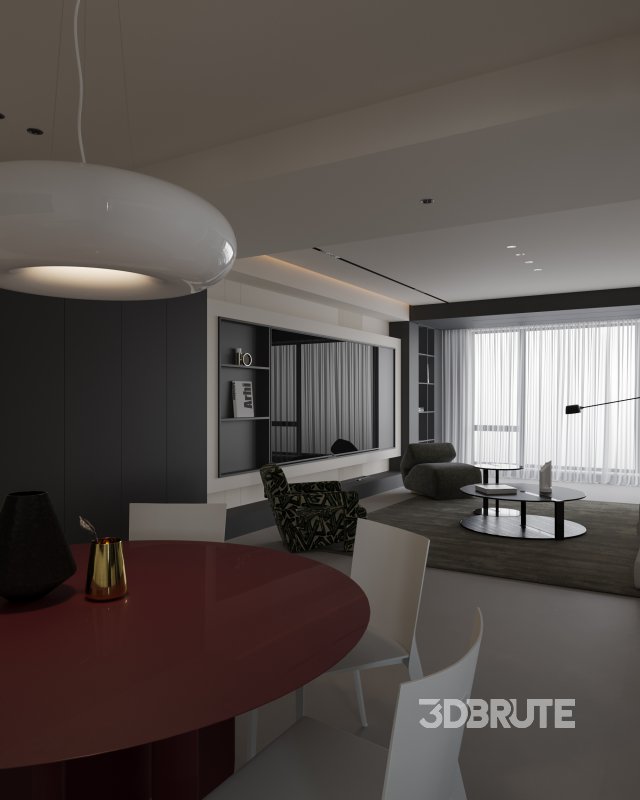 Modern living and dining room Image 8
