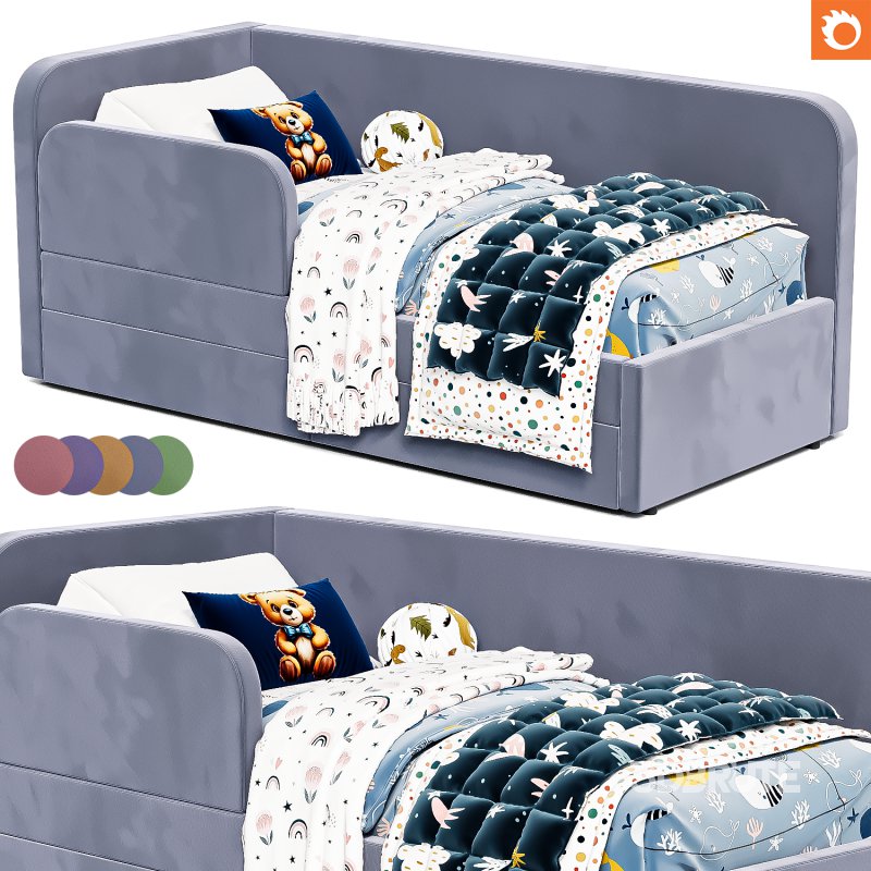 The bed is a soft corner Mocha from Chic Galicia Image 1