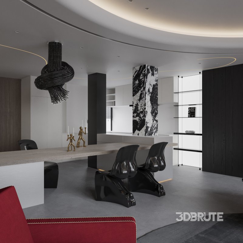 Modern living and dining room Image 4