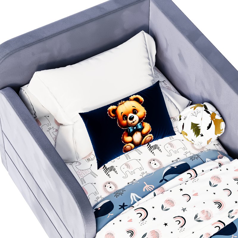 The bed is a soft corner Mocha from Chic Galicia Image 6