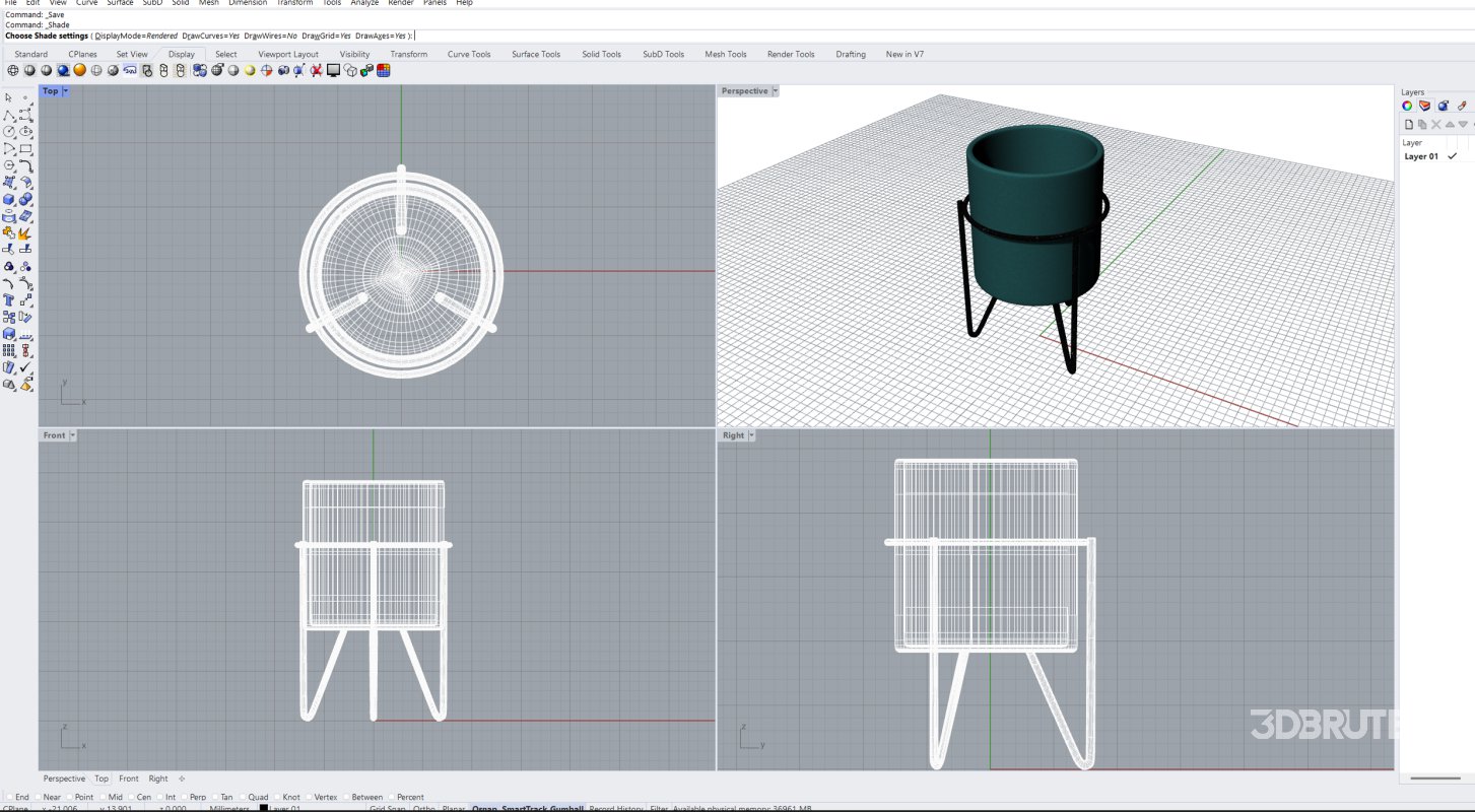 Turquoise Ceramic Pot Image 20