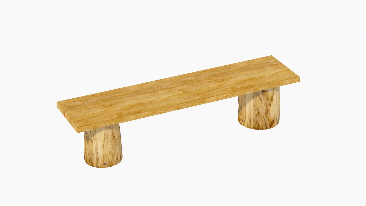 Rustic Log Bench Image 4