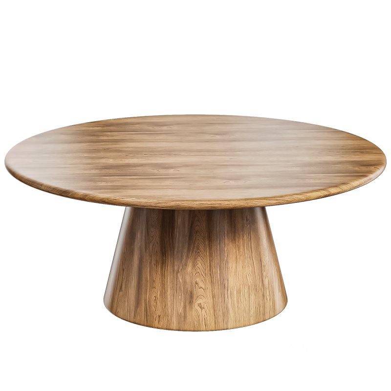 GAZZDA MUSHROOM Round oak coffee table Image 1