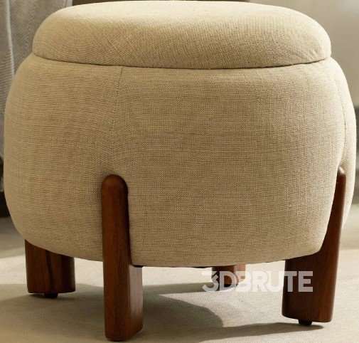 Modern Upholstered Ottoman Image 1