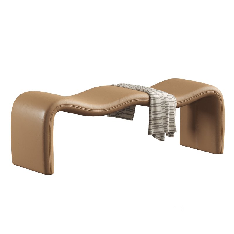 Monifa Chenille Fabric Bench Image 3