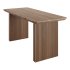 63 Rectangle Dining Table Double Pedestal Modern Natural Solid Wood Table for 6 Person - Thumbnail 4