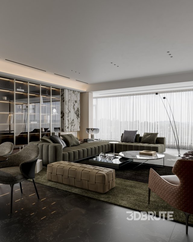 Modern living and dining room Image 7