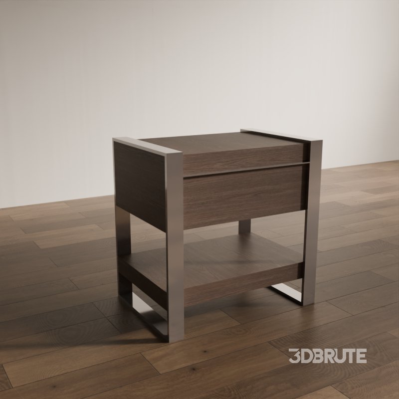 Sleek Wooden Nightstand Image 3