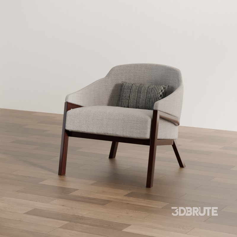 Contemporary Fabric Armchair Image 1