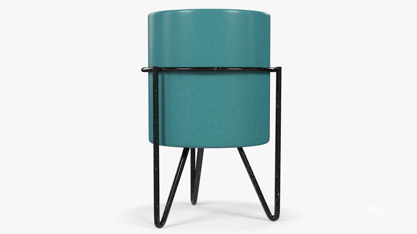 Turquoise Ceramic Pot Image 3