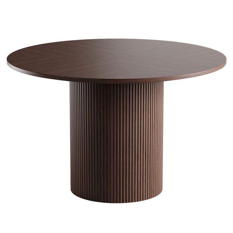 Magnus Round Wood Dining Table Image 2