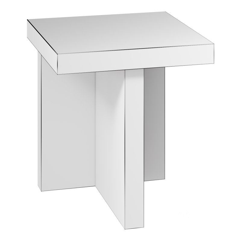 Block Table and Purple Acrylic Coffee Table Image 1