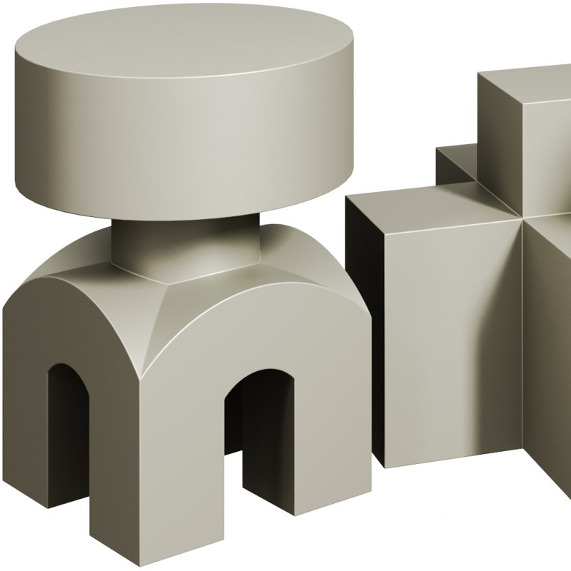 Studio Brancusi Sculptural Side Tables Matte Steel Customizable by 1stDibs Image 4