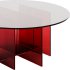 Modern Red Base Acrylic Coffee Table by Chairish - Thumbnail 4