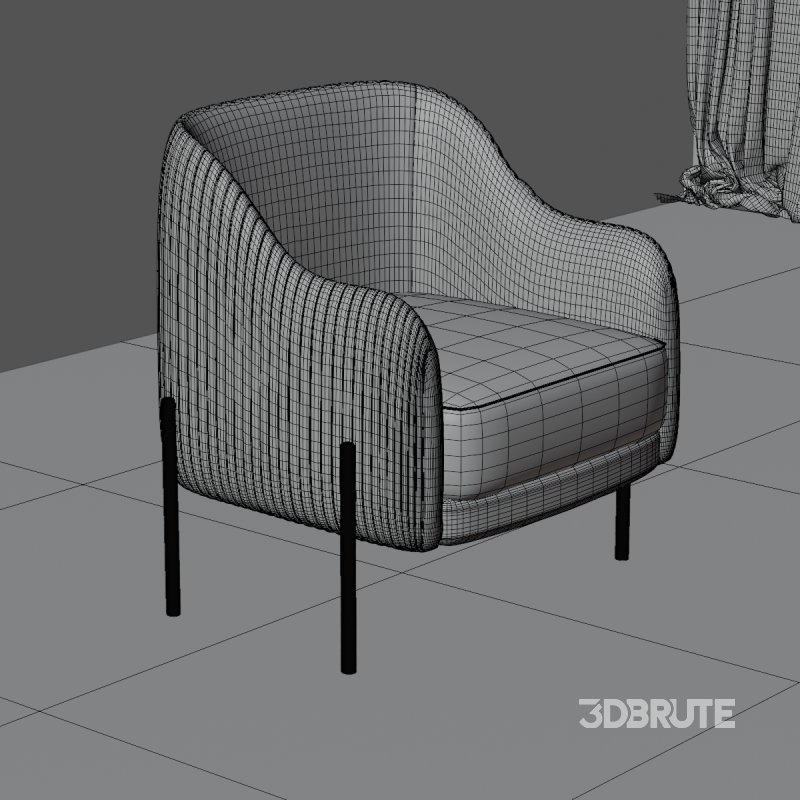 Modern Upholstered Armchair Image 5