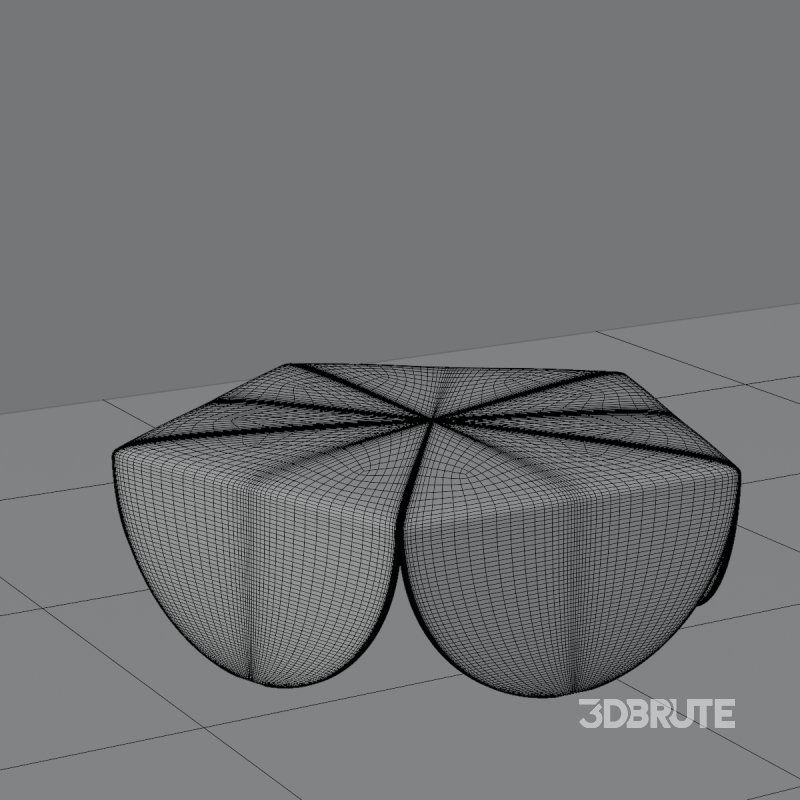 Sculptural Wooden Coffee Table Image 1