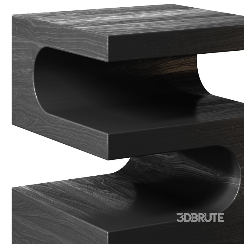 WOOOD Exclusive Toma Bijzettafel Mango Hout Zwart Image 2