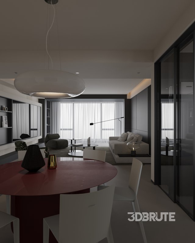 Modern living and dining room Image 7