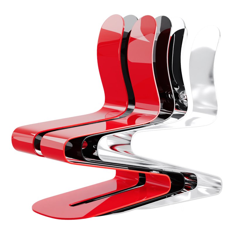 Fluid Ribbon Black Chair Image 5