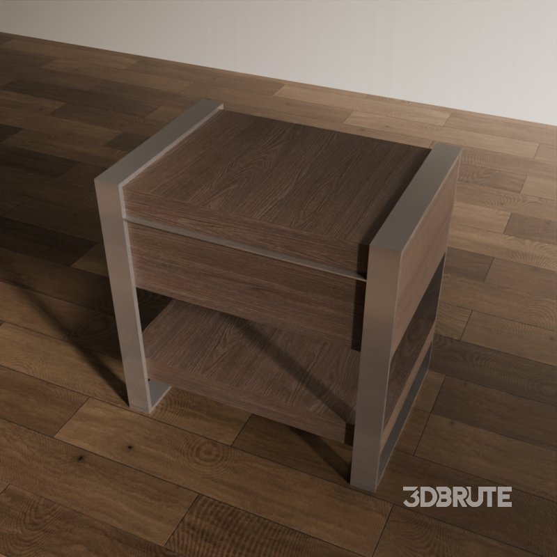 Sleek Wooden Nightstand Image 4