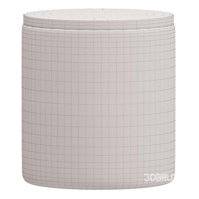 Boucle Upholstered Storage Ottoman Image 5