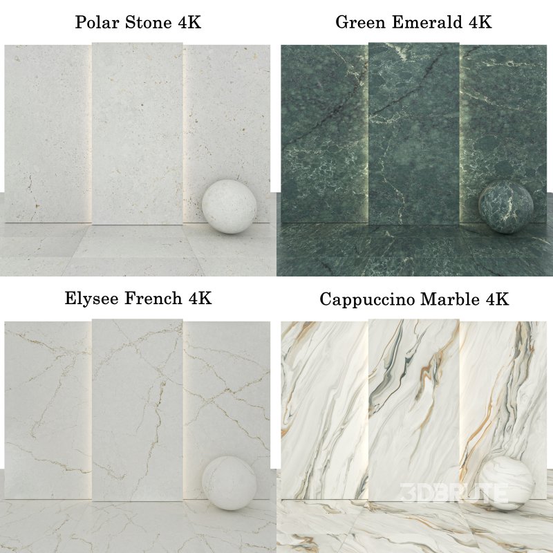 Stone 125 (Elysee, Emerald,Polar,Cappuccino) Image 1