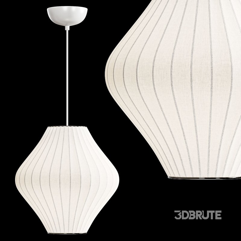 Tatami Fabric Shade LED Pendant Image 2