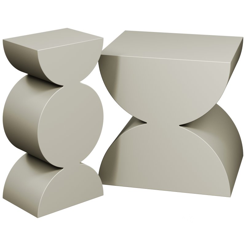 Studio Brancusi Sculptural Side Tables Matte Steel Customizable by 1stDibs Image 2