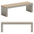 Alania Concrete and Teak Bench - Thumbnail 1