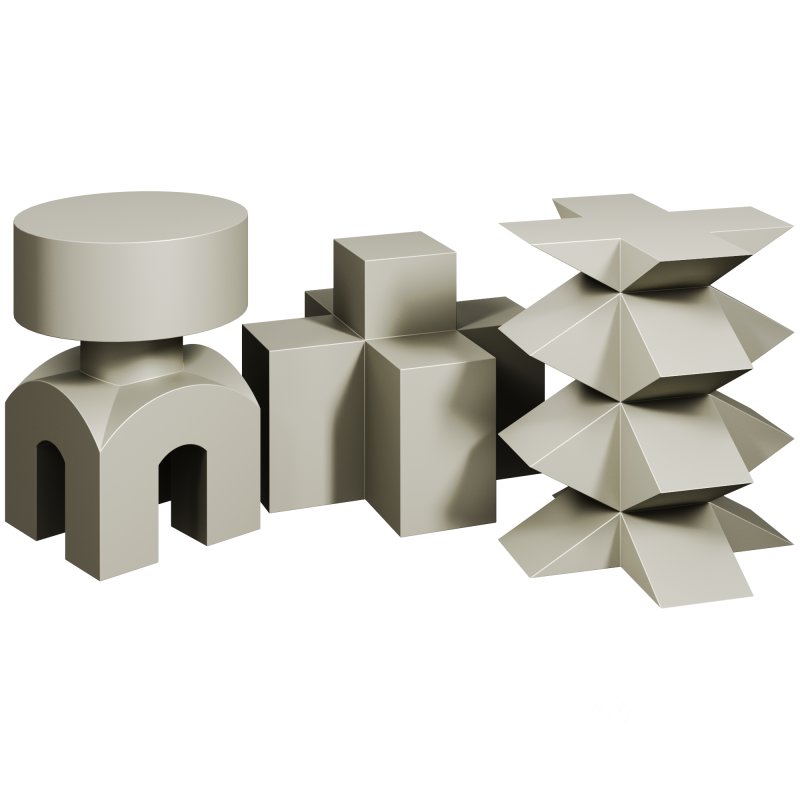 Studio Brancusi Sculptural Side Tables Matte Steel Customizable by 1stDibs Image 6