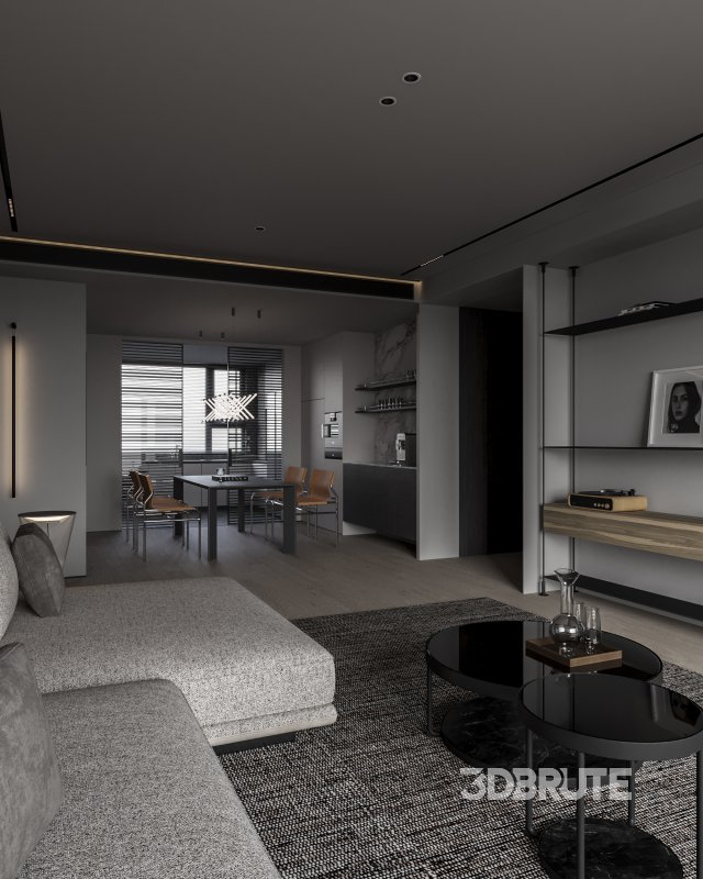 Modern living and dining room Image 2