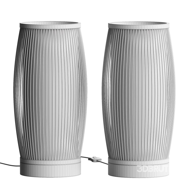 Traditional Japanese Cylinder Table Lamp Image 4