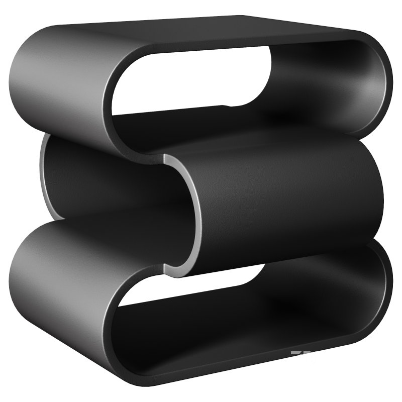 Nada Side Table – Black Metal Image 2