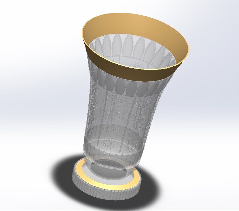 Flower vase models: 3D printing, metal processing, glass and crystal, interior decoration. Image 6