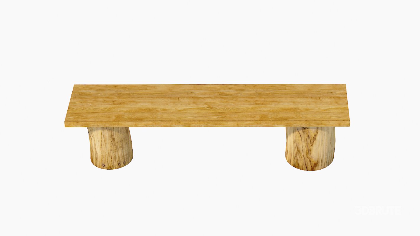 Rustic Log Bench Image 2