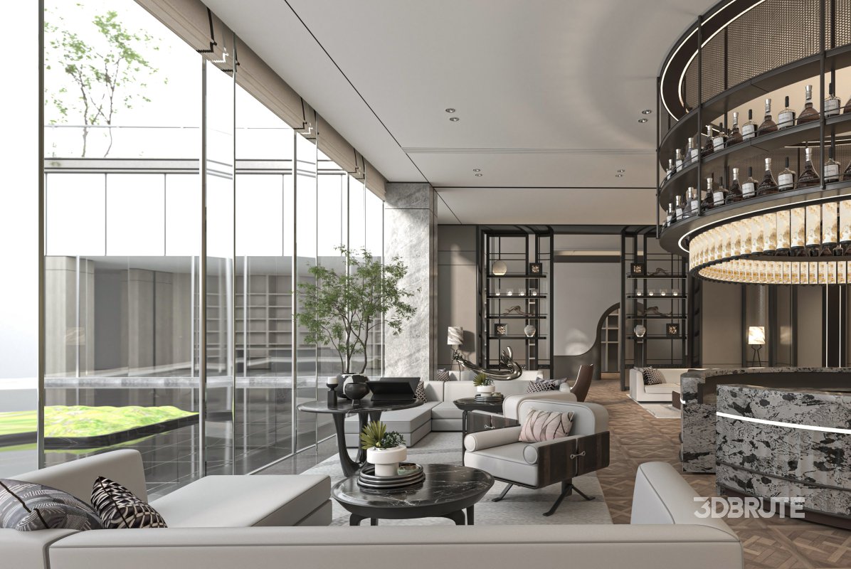 Modern sales office front desk Image 1