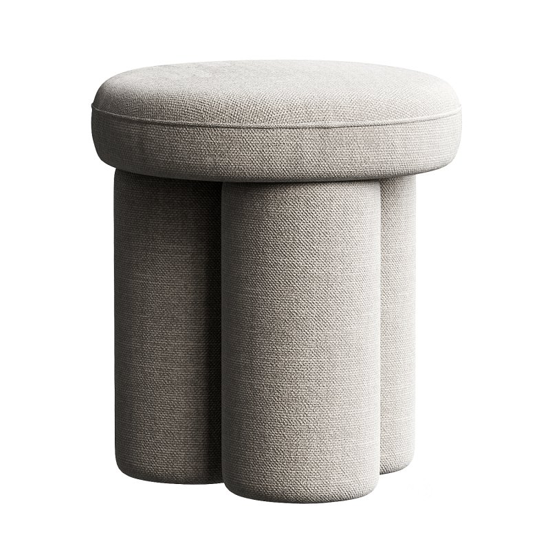Big Foot Stool Linen Sand Image 1