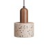 Wabi Sabi pendant lamp in travertine and wood - Thumbnail 3