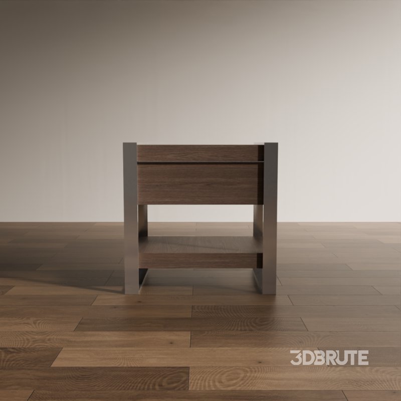 Sleek Wooden Nightstand Image 5