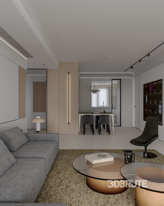 Modern living and dining room Image 3