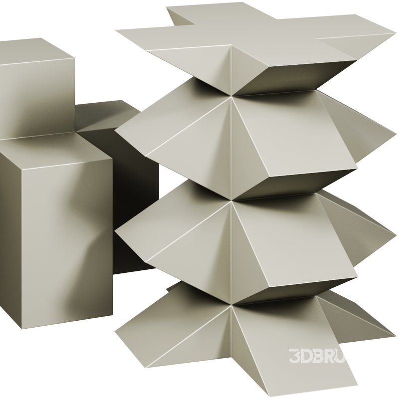 Studio Brancusi Sculptural Side Tables Matte Steel Customizable by 1stDibs Image 3