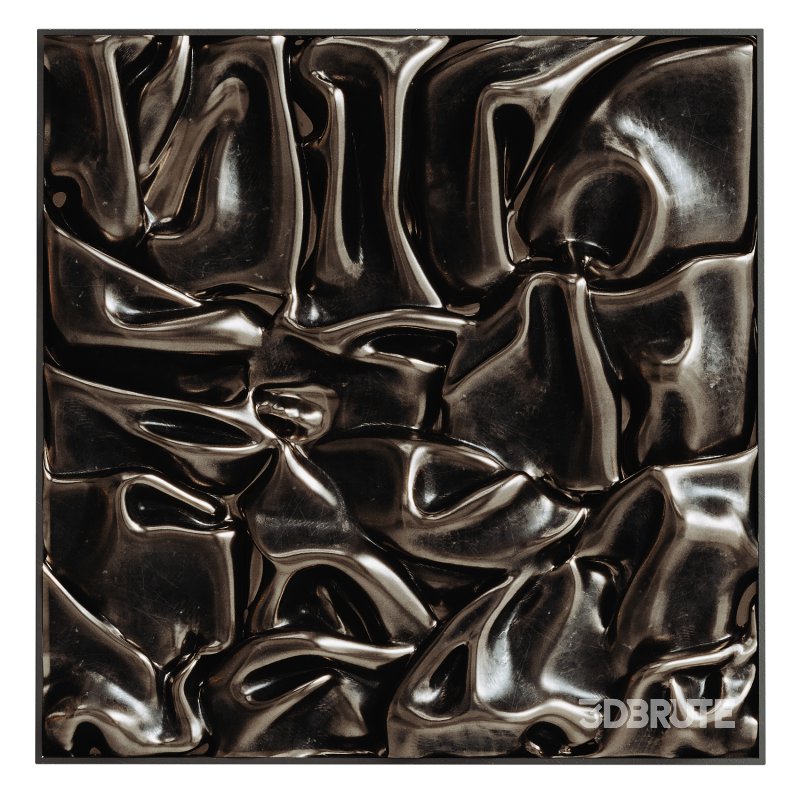 Abstract Glossy Metal Wall Panel Image 1