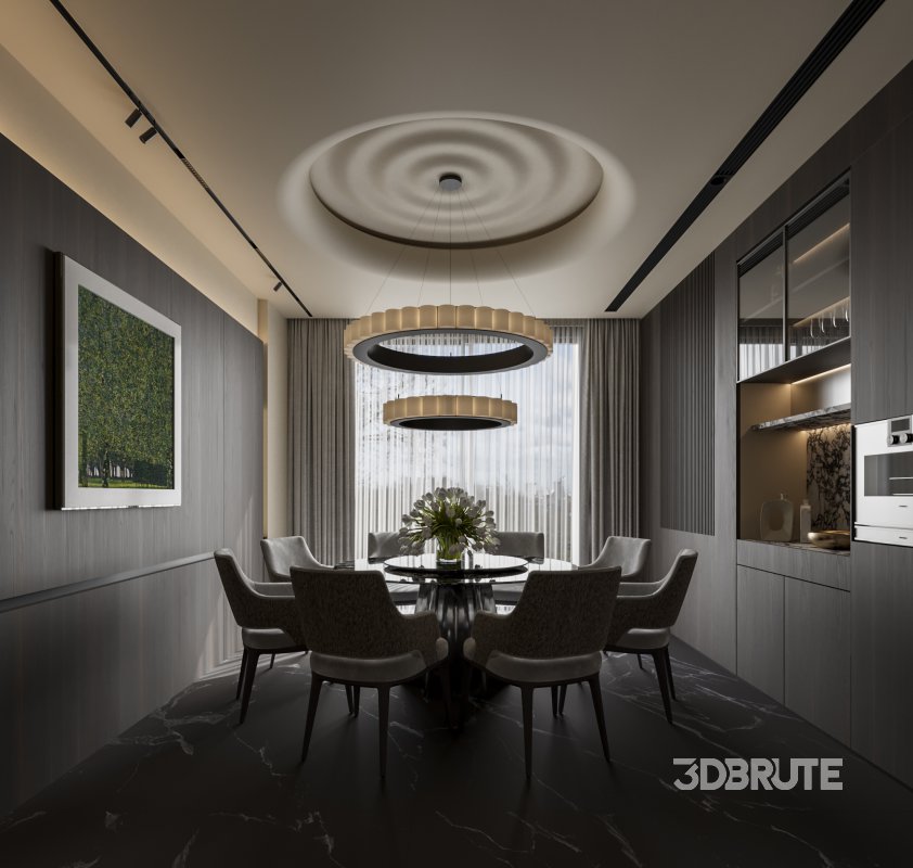 Modern living and dining room Image 1